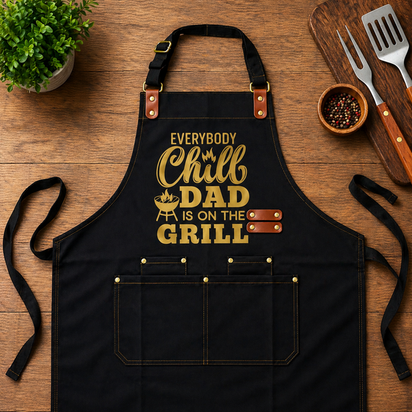 Premium cooking apron with design & pockets